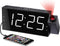 Projection Alarm Clock for Kids Bedroom,Digital Alarm Clock with Projection on Ceiling Wall,Dual Loud Alarm Clock for Heavy Sleeper,USB Port,Easy to Use,Snooze,Dimmer,Battery Backup,Plug-in,12/24H DST